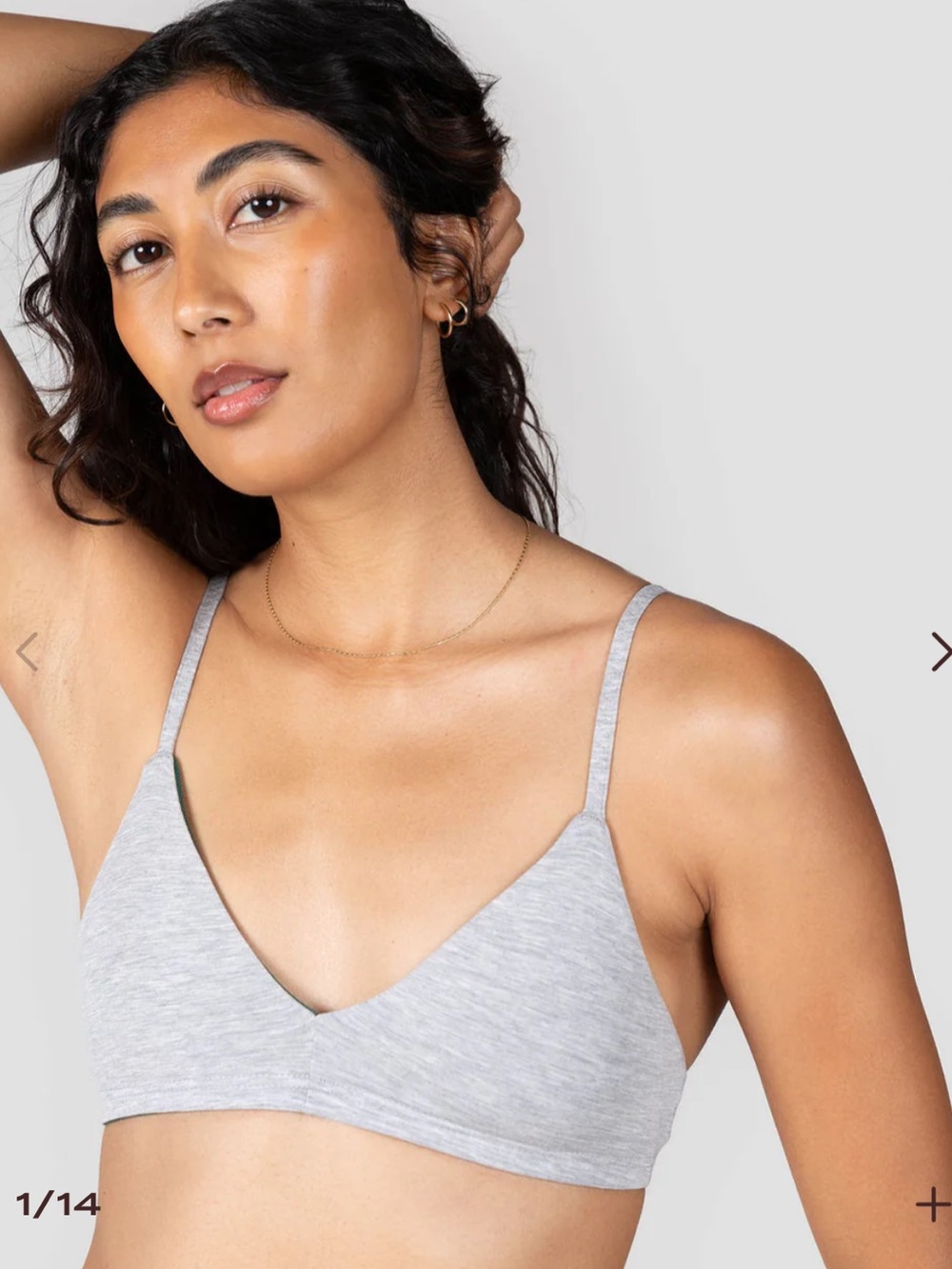 Huha Triangle Bra in Grey | Size Medium